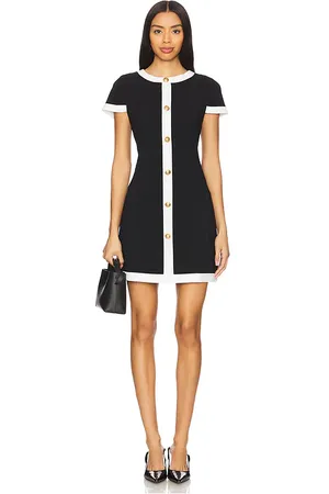 ALICE+OLIVIA Coley Button Mini Shift Dress in