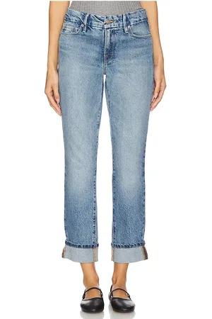 GOOD AMERICAN Mid Rise Good Classic Cuffed in