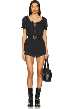 Free People X We The Free Daisy Denim Babydoll Romper in