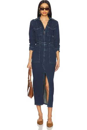 GOOD AMERICAN Fit For Success Long Sleeve Midi Dress in