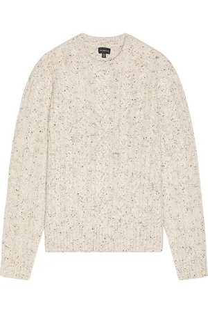 CLUB MONACO Chunky Cable Mock Neck Sweater in