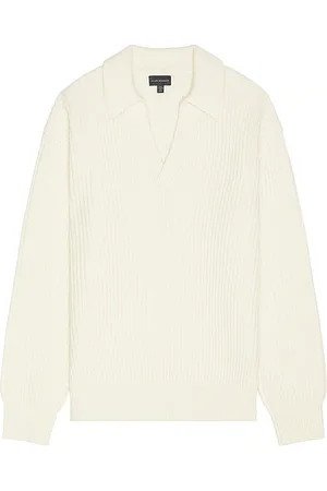 CLUB MONACO Open Collar Rib Sweater in