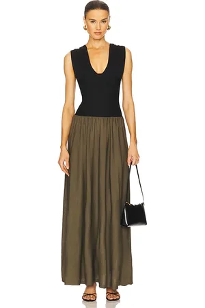 WeWoreWhat Deep V Corset Maxi Dress in