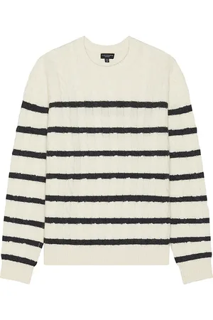 CLUB MONACO Cashmere Cable Crew Sweater in