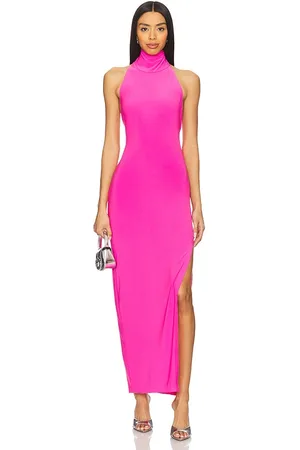 Norma Kamali X REVOLVE Halter Turtleneck Side Slit Gown in