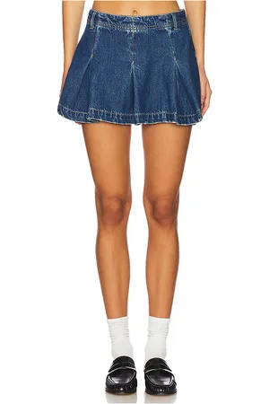 Free People Madison Ave Denim Mini Skirt in