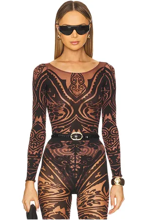 Wolford X Etro Body Tattoo String Bodysuit in