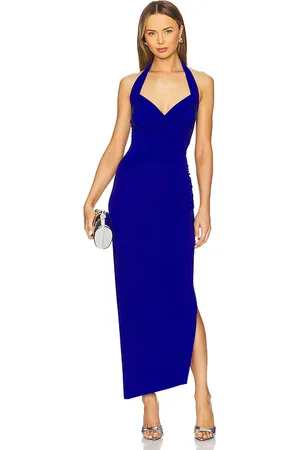 Norma Kamali X REVOLVE Halter Sweetheart Side Drape Gown in
