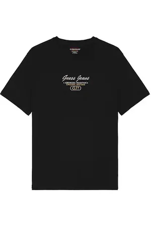 Guess Short Sleeve Slim Script Tee in