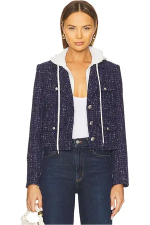 Central Park West Crop Tweed Dickie Blazer in
