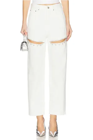 AREA Crystal Slit Jean in