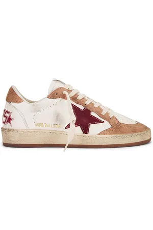 Golden Goose Ballstar Sneaker in White Red & Pink