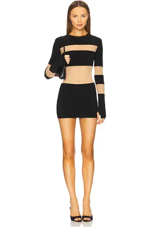 Norma Kamali Spliced Insert Pickleball Dress in