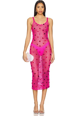 MORE TO COME Adelida Crochet Midi Dress in