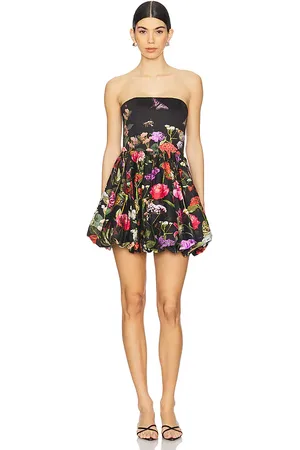 ALICE+OLIVIA Asha Structured Bubble Hem Mini Dress in