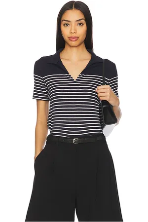 RAG&BONE The Knit Stripe Polo Top in