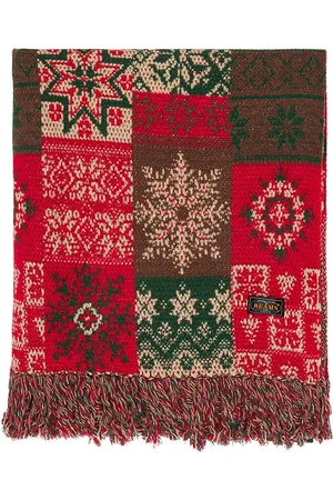 Beams Blanket Double Jacquard Patchwork Like Pattern in
