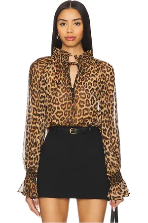 ALICE+OLIVIA Norah Peasant Blouse in