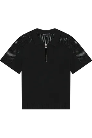 Central Park West Mesh Shoulder Sweater in