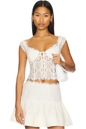 For Love & Lemons Doily Lace Top in