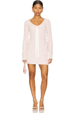 For Love & Lemons Chenille Cable Knit Mini Dress in