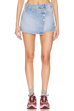 Free People X We The Free Wynne Denim Skirt in