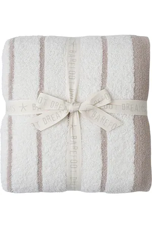Barefoot Dreams CozyChic Border Stripe Throw in