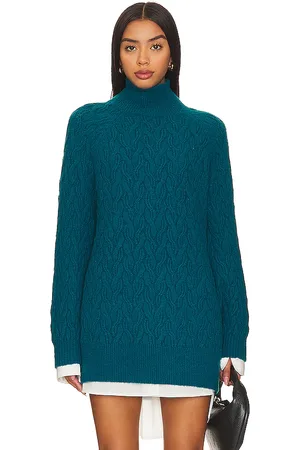 525 America Natasha Cable Oversized Pullover Sweater in