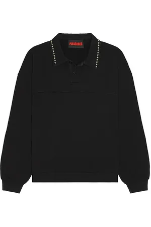 Pleasures Tweak Studded Polo Sweatshirt in