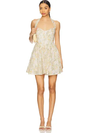Bardot Pollie Halter Mini Dress in
