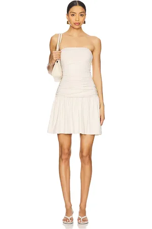 Susana Monaco Tube Gathered Flared Dress in