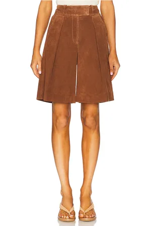 Ivy & Oak Lea Suede Leather Bermuda Shorts in