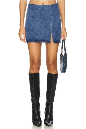 GOOD AMERICAN Denim Mini Skirt in