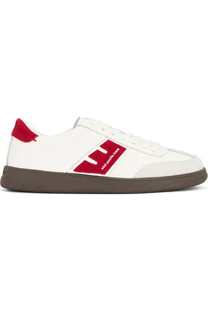 East Pacific Trade Santos Sneakers in Off White Grey & Red
