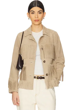 GRLFRND Joni Suede Fringe Jacket in