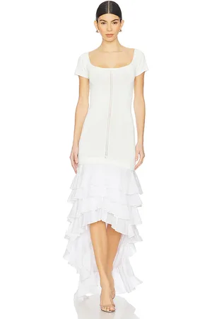 Alejandra Alonso Rojas Knit Ruffle Dress in