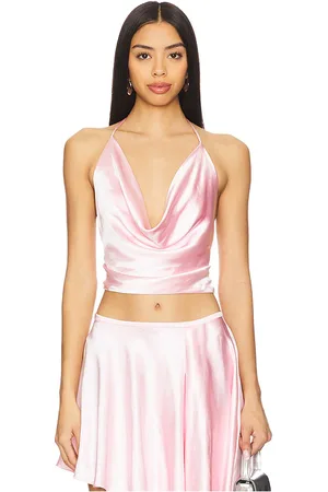 Bardot Andreama Satin Halter Top in