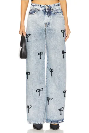 VIVETTA Boyfriend Jeans With Bow Embroidery in