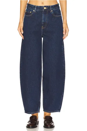 Ganni Rigid Stary Horseshoe Jean in Dark Denim in