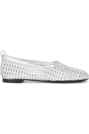SIMON MILLER Chrome Woven Riad Flat in