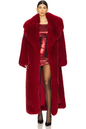 Adrienne Landau Faux Fur Coat in