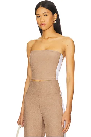 Beyond Yoga Spacedye Strapless Stripe Top in