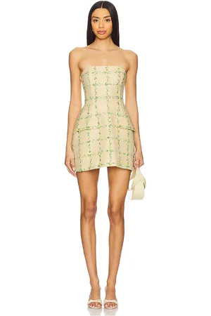Amanda Uprichard Strapless Bethany Skort Romper in