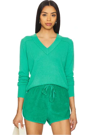 AUTUMN CASHMERE Cropped V With Reversed Seam in