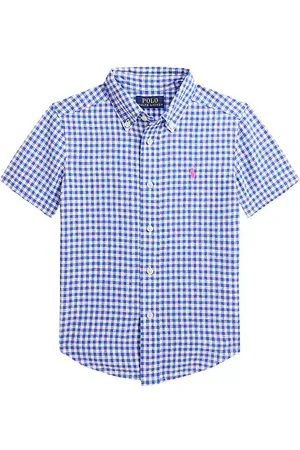 Ralph Lauren Kids Short Sleeve Linen Sport Shirt in