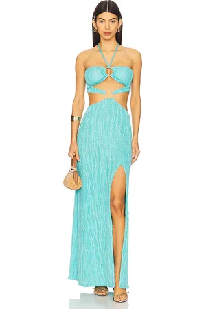 Luli Fama Double Loop Bandeau Long Dress in