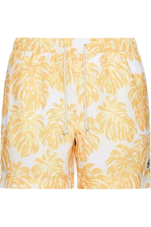 Original Penguin 5 All Over Print Monstera Swim Trunk in