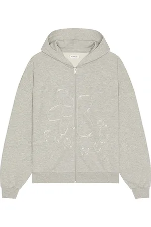 FLÂNEUR Blossom Patches Zip-Up Hoodie in