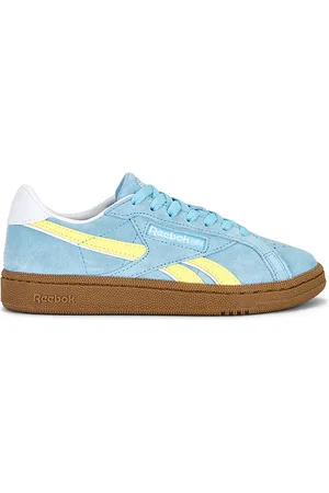 Reebok Heritage Court Sneaker in Digital Blue Solar Acid Yellow & Gum