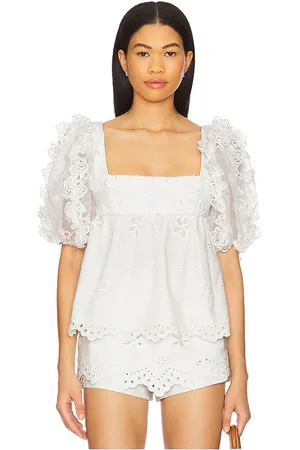 For Love & Lemons Daisy Eyelet Top in